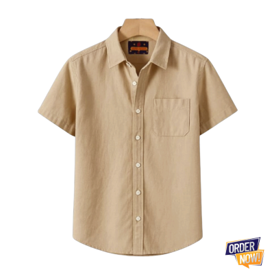 1 Pcs Kaizar Half Sleeve Shirt- Khaki