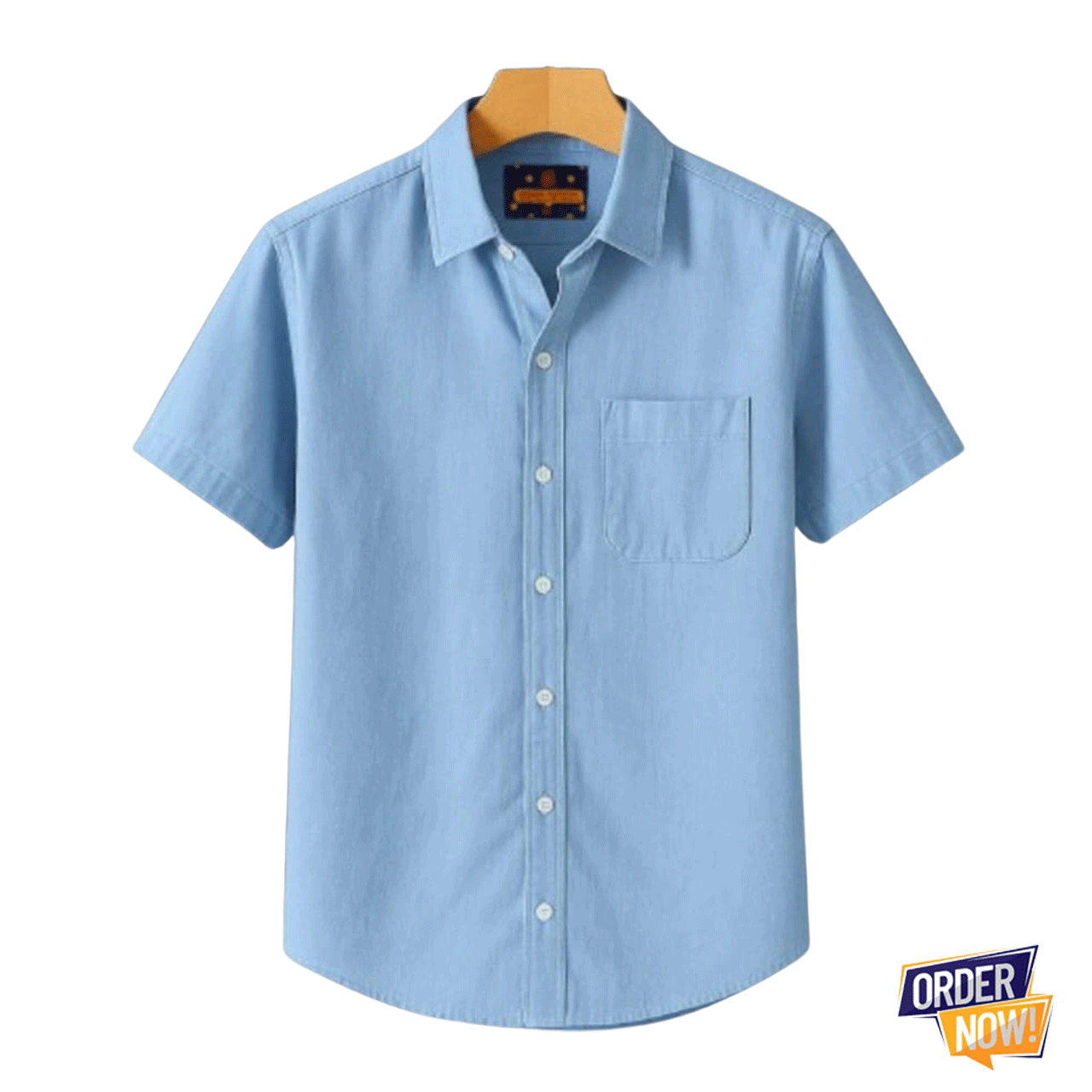 1 Pcs Kaizar Half Sleeve Shirt- Sky