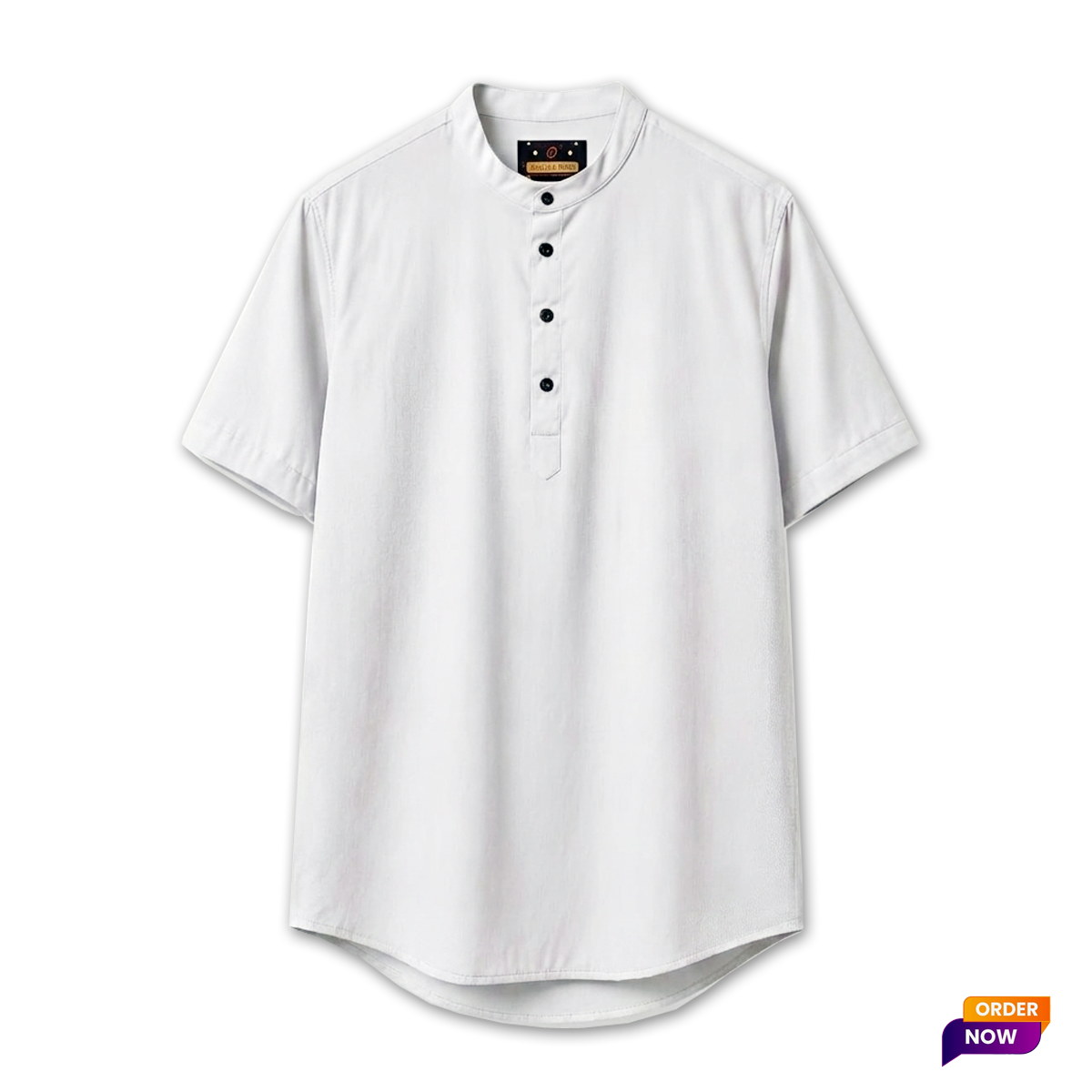 1 Pcs Half Sleeve OXF Katua- White