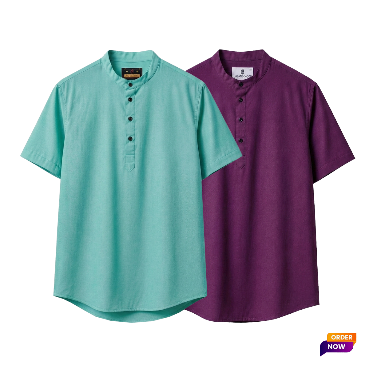 2 Pcs Half Sleeve OXF Katua-Pest+Purple