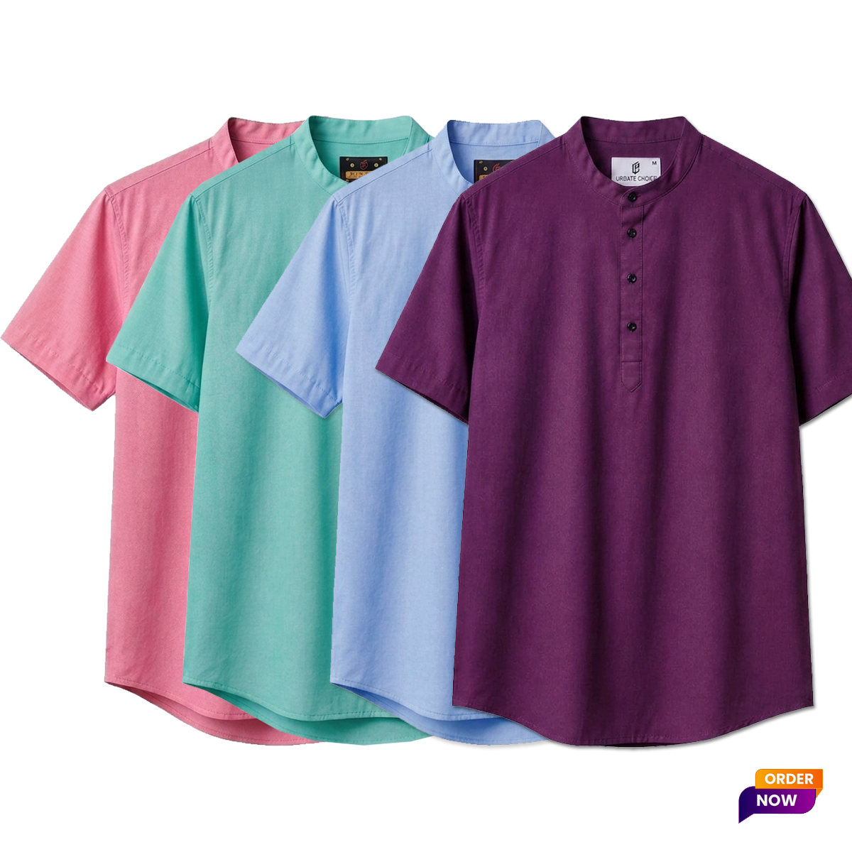 4 Pcs Half Sleeve OXF Katua-Sky+Pest+misty+Purple