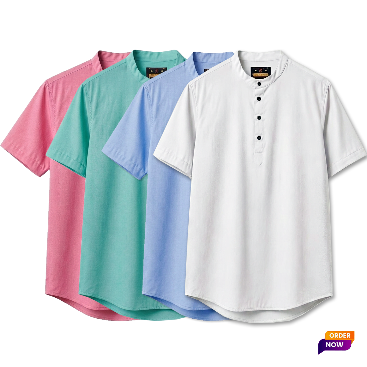 4 Pcs Half Sleeve OXF Katua-Sky+Pest+misty+White