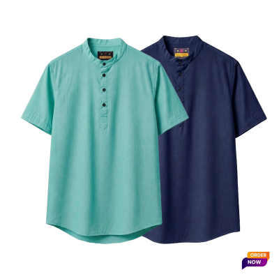 2 Pcs Half Sleeve OXF Katua- Pest+Navy